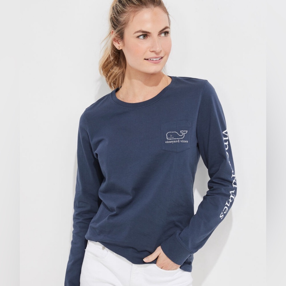 Mens Vineyard Vines Blue Long Sleeve Tee | size XS